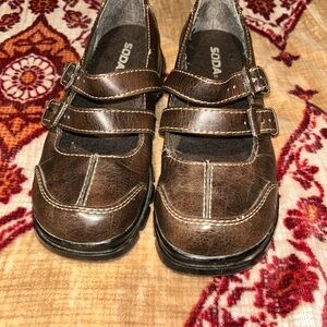 Soda Women's Brown Double Strap Maryjane’s